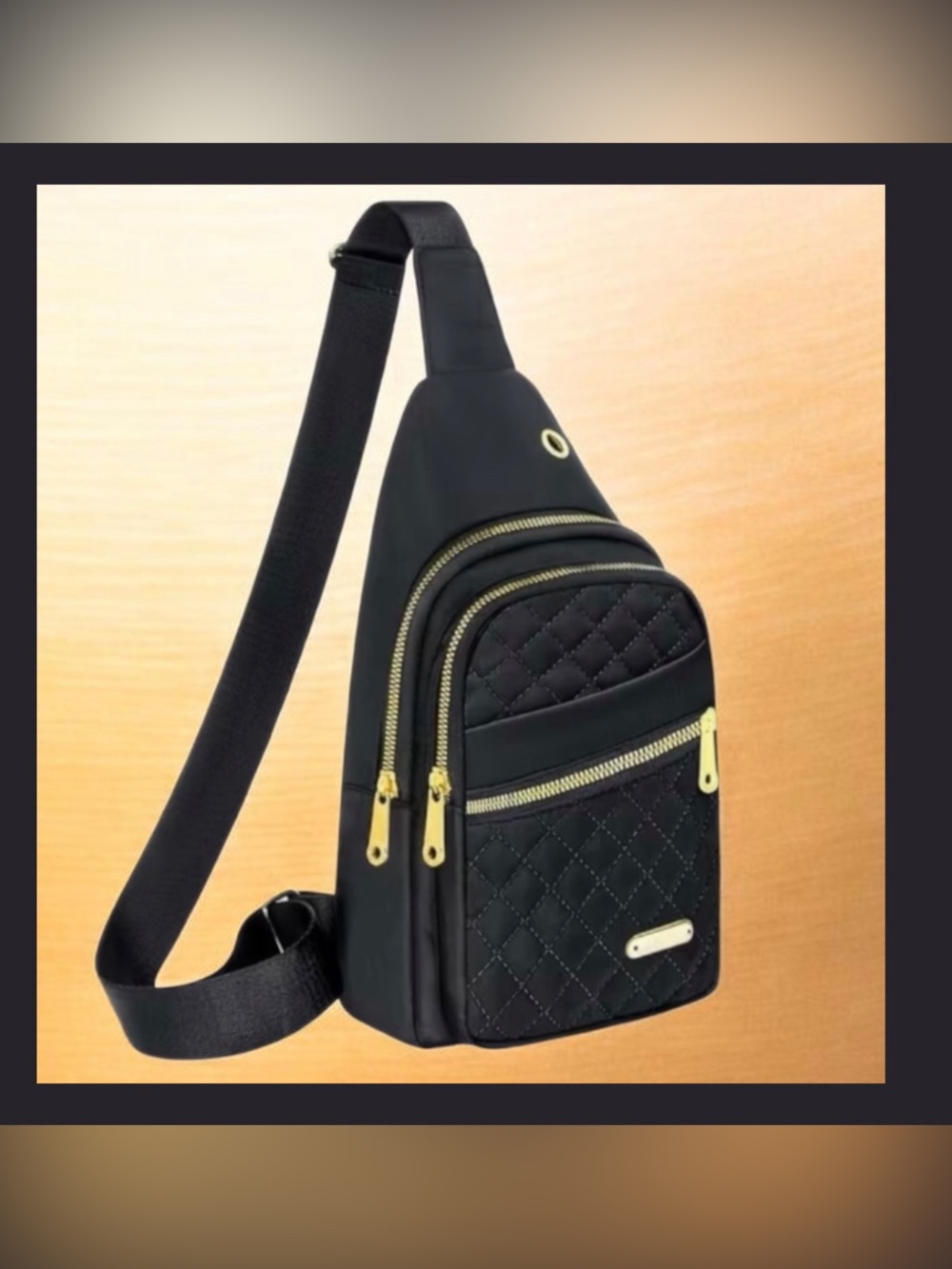 MULTIFUNCTION-UNISEX BLACK Zippered Shoulder Bag/Strap Backpack, Crossbody Bag,